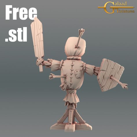 3D Printable Training Dummy FREE by Galaad Miniatures Environment Props, Props Art, 3d Modelling, Prop Design, Stl Files, 3d Printable, Decorative Letters, Creature Concept, Environmental Art