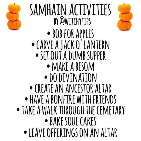 Here is a list of some activities you can do for Samhain to celebrate either before or on Samhain! Samhain Activities, Witches Wheel, Witchy Tips, Broom Closet, Samhain Halloween, Wiccan Witch, Eclectic Witch, Magick Spells, Wicca Witchcraft