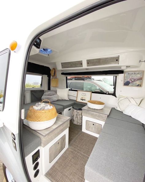 digging the set up — @happier_heartrock_thecamper “Dreams can come true🎶🎶🎶 Heart Rock the Camper “#carpinteria #happiercamper #beachcamping #rvlife... Casita Decor, Light Travel Trailers, Happier Camper, Travel Vans, Camper Trailer For Sale, Teardrop Campers, True Heart, Trailer Living, Teardrop Camper