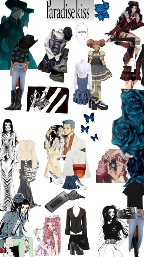 Paradise Kiss Outfits, What My Aesthetic, Kiss Outfits, Ukay Ukay, Paradise Kiss, Fashion Boards, Me Aesthetic, Concert Fits, New New