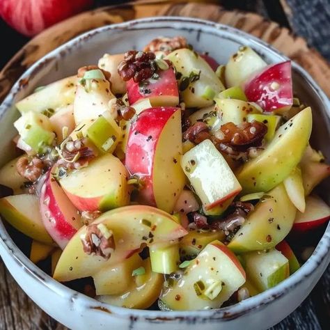 APPLE SALAD RECIPE - Recipecs Fall Apple Salad Recipe, Apple Fruit Salad Recipe, Honeycrisp Apple Salad, Apple Cranberry Salad, Apple Salad Recipe, Hawaiian Banana Bread, Cookie Salad, Mayo Dressing, Honeycrisp Apple