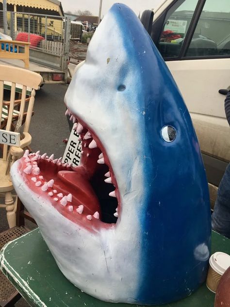 🔥Limited Time - Half Price Sale 🦈Great White Shark Garden Art Shark Sculpture, Shark Head, Art Statue, Shark Lover, Adventure Of The Seas, Fish Sculpture, Glass Furniture, The Great White, Garden Statue