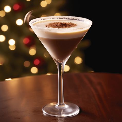 The Eggnog Espresso Martini is a delightful balance of creamy, sweet, and robust flavors. The eggnog provides a velvety texture and rich, spiced undertones, while the espresso delivers a strong coffee punch. The vodka adds a clean, alcoholic warmth without overpowering the other ingredients. Eggnog Espresso Martini Vodka, Espresso Eggnog Martini, Eggnog Espresso Martini, Expresso Martinis, Eggnog Martini, Espresso Vodka, How To Make Eggnog, Coffee Punch, Expresso Martini