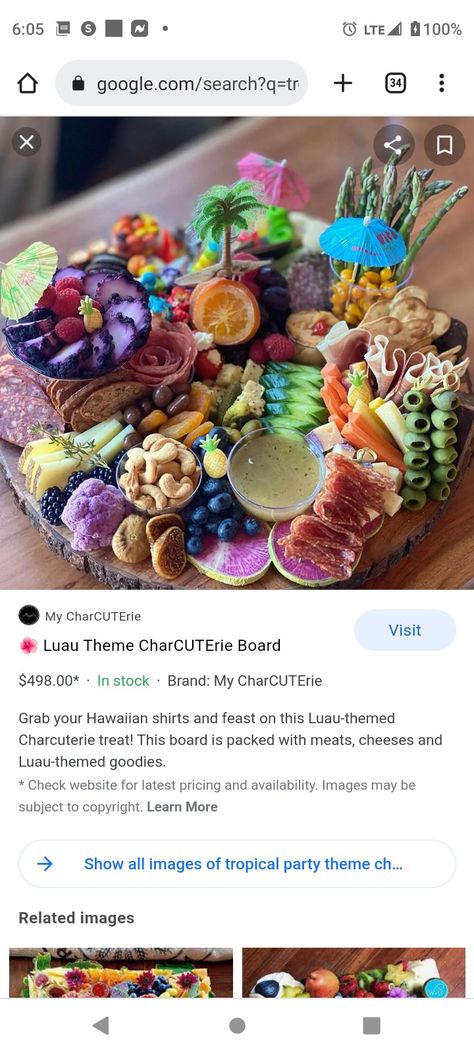 Luau Themed Charcuterie Board, Lilo And Stitch Charcuterie Board, Hawaiian Charcuterie Board Ideas, Tropical Charcuterie, Luau Charcuterie Board Ideas, Beach Themed Charcuterie Board, Tropical Theme Charcuterie Board, Hawaiian Themed Charcuterie Board, Moana Veggie Tray