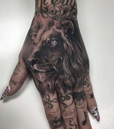 Female Lion Tattoo 1 Bravery Tattoo, Lion And Lioness Tattoo, Lion Tattoo On Thigh, Female Lion Tattoo, Lion Shoulder Tattoo, Lion Hand Tattoo, Geometric Lion Tattoo, Lion Lioness, Tattoo Lion