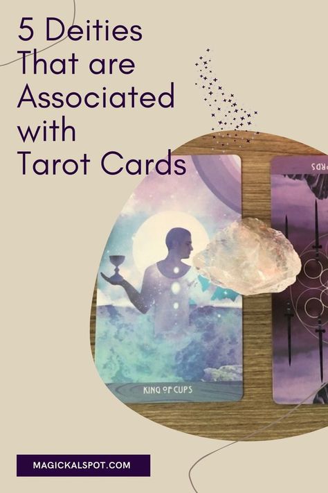 In this article, we'll learn more about the List of 5 Deities Associated with Tarot Cards and why are they connected with this animal. Deities Associated With Tarot Cards, Deity Tarot Card Association, List Of Deities, King Of Cups, Green Witchcraft, Grimoire Book, Tarot Tips, White Witch, Power Energy