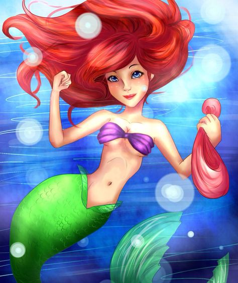 Ariel Eel Mermaid, Mermaid Transformation, Snow Wolf, Disney Princess Artwork, Mermaid Pictures, Disney Princess Ariel, Princess Ariel, Princesa Disney, Disney Ariel