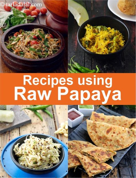 Raw Papaya Recipes Indian, Ripe Papaya Recipes, Raw Papaya Recipes, Green Papaya Recipes, Papaya Pickles Recipe, Papaya Recipes Dessert, Pawpaw Recipes, Papaya Recipes, Recipes Veg