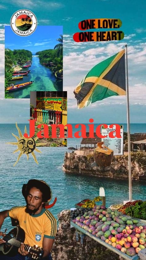 Jamaica Aesthetic Wallpaper, Jamaica Culture, Jamaican Art, Jamaican Vacation, Hippie Posters, Jamaica Reggae, Visit Jamaica, Jamaican Culture, Jamaica Flag