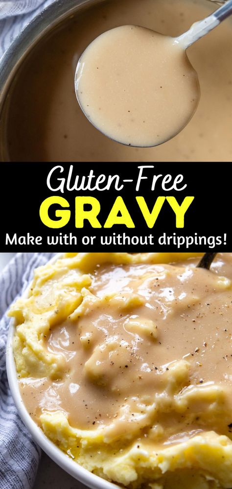 Gravy No Drippings, Gravy Recipe No Drippings, Gluten Free Turkey Gravy, Dairy Free Gravy, Gluten Free Gravy Recipe, Gluten Free Gravy, Gluten Free Thanksgiving Recipes, Gluten Free Turkey, Gluten Free Holiday