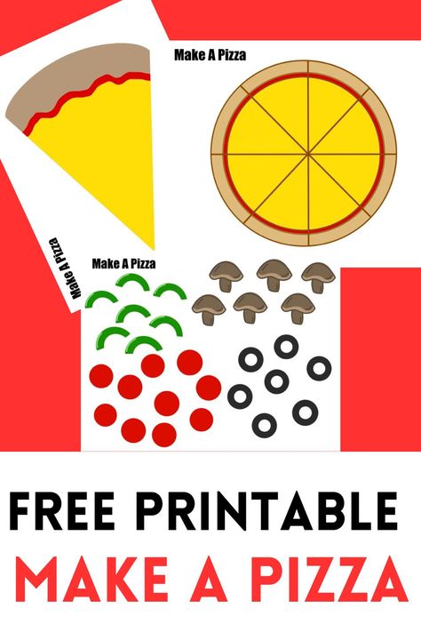 make a pizza cut and paste craft for kids Triangle Pizza Craft Preschool, Pizza Art And Craft For Preschool, P For Pizza Craft, Pizza Slice Template Free Printable, Pizza Diy Craft, Pizza Craft For Preschool, Spaghetti Crafts For Kids, Pizza Toppings Printable For Kids, Free Pizza Printables