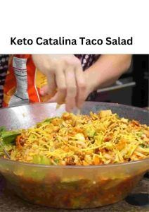 Keto Catalina Taco Salad - EASY KETO RECIPES Keto Catalina Taco Salad, Catalina Taco Salad, Catalina Dressing Recipes, Keto Salad Recipes, Caramel Chicken, Keto Taco Salad, Keto Salads, Low Carb Mexican, Nacho Chips