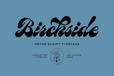 Birchside Script - Free Font :: Behance Retro Script Font, Mary Kate Mcdevitt, Mexican Fonts, Unique Lettering, Brush Script Fonts, Script Typeface, Free Script Fonts, Black Grunge, Typographic Logo