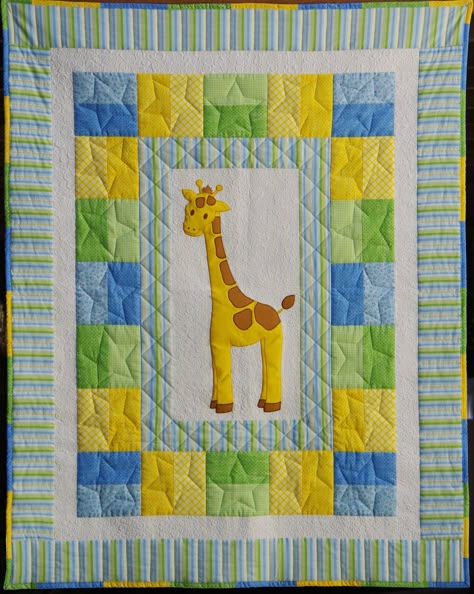 Giraffe Baby Quilt, Giraffe Quilt, Free Baby Quilt Patterns, Baby Boy Quilt Patterns, Boys Quilt Patterns, Patchwork Baby Blanket, Baby Quilt Pattern, Patchwork Baby, Baby Boy Quilts