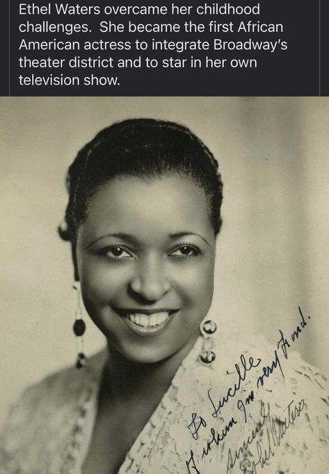 Ethel Waters, Theater District, Broadway Theatre, Louis Armstrong, House Museum, American Actors, Television Show, American Actress, African American