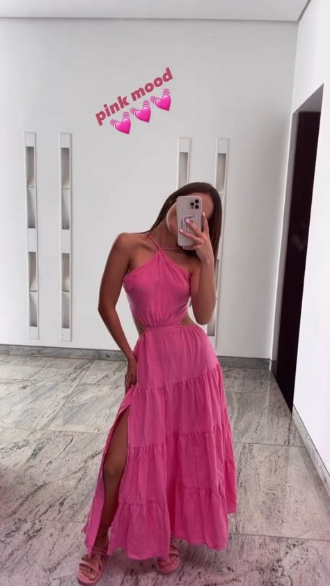 Outfits Vestido Rosa, Paty Shein, A Line Party Dress, Pink Dress Outfits, Mommy Outfits, Looks Party, Dress Out, Aesthetic Outfit, Date Outfits