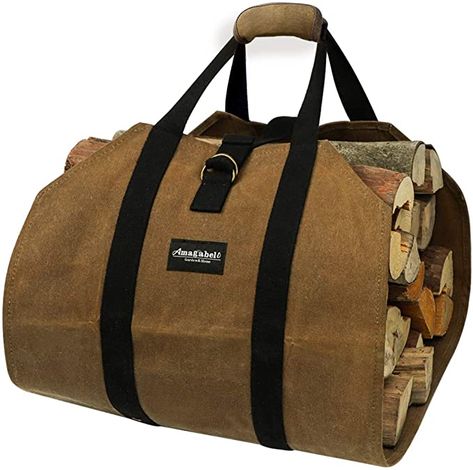 Firewood Tote, Canvas Log Carrier, Firewood Carrier, Wood Carrier, Log Carrier, Fireplace Bellows, Firewood Logs, Firewood Holder, Fireplace Logs