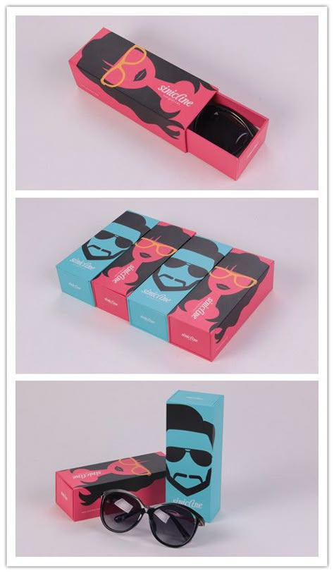 The couple box is for sunglasses, it is fashionable and trendy. The best choice for youth... #packaging #design #sinicline Eyewear Packaging Ideas, Glasses Packaging Design, Sunglass Packaging Ideas, Sunglasses Packaging Ideas, Sunglasses Box Packaging, Glasses Box Design, Sunglasses Box Packaging Design, Fashion Packaging Design, Sunglasses Packaging Design