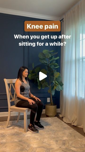 RehabWellnessPT on Instagram: "Read caption for important details👇🏻 Do you have knee pain when you get up after sitting for a while? In this video, I am showing you exercises that will help improve knee strength, flexibility and help decrease strain and joint pain.  The information in this video is for educational purposes only. Please consult your doctor or physical therapist before beginning the exercises.  #physicaltherapy #kneepain #kneestrengthening #pain #exercise #homeexercises #reels #instagram #explore #trending #viral #instagood #instadaily #instagram" Knee Pain Exercises Physical Therapy, Knee Stretches For Pain, Yoga For Knee Pain Relief, Knee Exercises For Pain, Knee Strengthening Exercises For Pain, Exercise For Knee Pain, Physio Exercises, Yoga For Legs, Exercises For Knee Pain