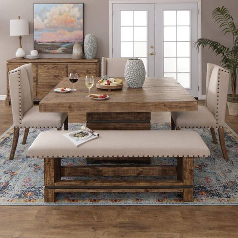 Century | Jerome's Furniture Traditional Dining Room Furniture, Rustic Dining Table Set, Rustic Dining Room Sets, Rustic Dining Set, Table With Bench, Distressed Wood Furniture, Farmhouse Dining Rooms Decor, Pine Dining Table, Farmhouse Dining Room Table