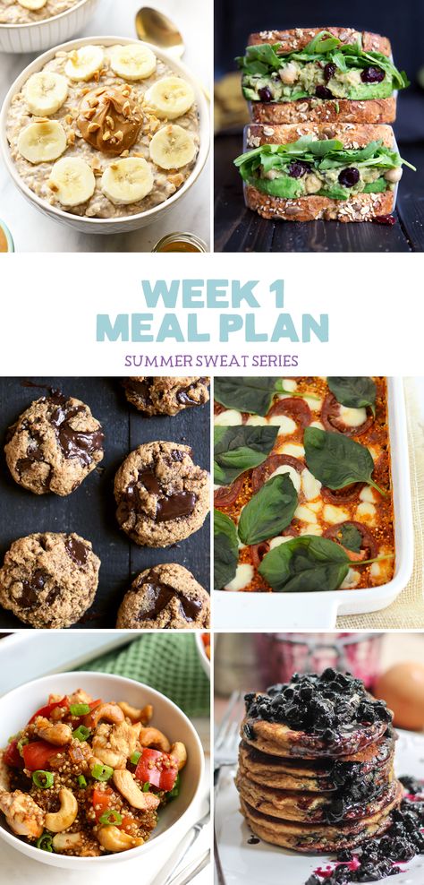 AMAZING healthy meal plans and workouts from the Summer Sweat Series! Join us for 30 days of FREE meal plans and grocery lists. Free Healthy Meal Plans, Ambitious Kitchen, Nutrition Plan, Free Meal Plans, Nutrition Guide, Healthy Meal Plans, Proper Nutrition, Nutrition Plans, Easy Healthy Dinners