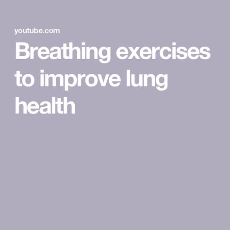 Breathing exercises to improve lung health Fluid In Lungs, Yoga Breathing Exercises, Medical Symptoms, Alternate Nostril Breathing, Lung Health, Belly Breathing, Diaphragmatic Breathing, Yoga Breathing, Healthy Lungs