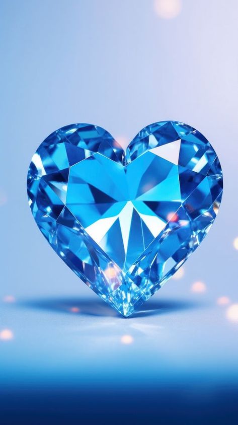 Blue crystal heart gemstone jewelry diamond. AI generated Image by rawpixel. | premium image by rawpixel.com / Ling Blue Heart Wallpaper, Gemstone Texture, Diamond Wallpaper Iphone, Homescreen Themes, Diamond Background, Heart Gem, Blue World, About Heart, Diamond Accessories