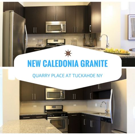 Our team installed 78 New Caledonia Granite countertops at luxury four-story apartment building of Quarry Place Tuckahoe NY, one of our many commercial projects. 😊 No matter how big or small your project, we will give it the attention it deserves. 😊 😍   ... #kitchenchronicles #interiorstyling #homedecorideas #kitchengoals #homedesignideas #interiorandhome #housetour #currentdesignsituation #finditstyleit granite countertops wayne nj, granite countertops cost nj, granite kitchen countertops nj New Caledonia Granite Kitchen, New Caledonia Granite, Caledonia Granite, Cost Of Granite Countertops, Granite Installation, Aqua Kitchen, Kitchen And Bath Showroom, Granite Countertops Kitchen, Kitchen And Bath Design