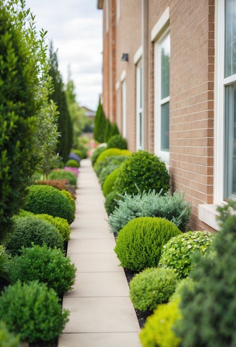 30 Narrow Side Yard Landscaping Ideas To Transform Your Outdoor Space Sidewalk Front Of House, Side Yard Ideas Narrow Between House And Fence, Narrow Side Of House Ideas, Side House Landscaping, Side Yards Ideas Narrow, Narrow Side Yard, Side Yard Landscaping Ideas, Side Yard Garden, Stepping Stone Pathway