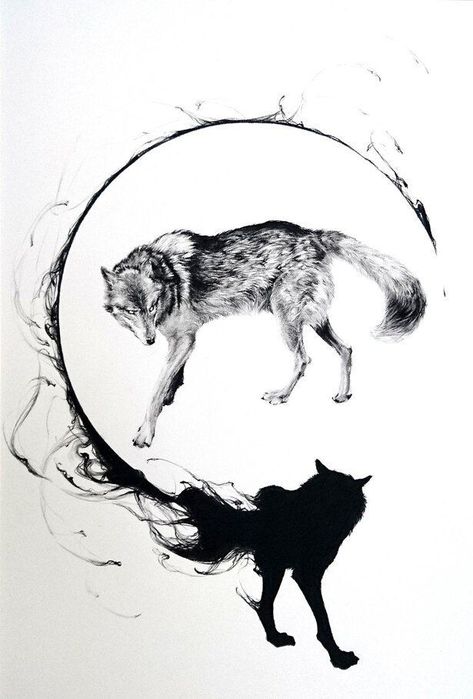 Wolf Spirit Tattoo, Dark Wolf Tattoo, Two Wolves Tattoo, White Wolf Tattoo, Tattoo Aesthetics, Wolf Tattoos For Women, Cyberpunk Tattoo, Tattoo 2024, Wolf Tattoo Sleeve