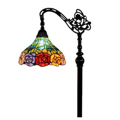 Tiffany Vitray, Tiffany Style Floor Lamps, Reading Floor Lamp, Brown Lamps, Stained Glass Rose, Tiffany Style Lamp, Flower Bedroom, Tiffany Stained Glass, Louis Comfort Tiffany