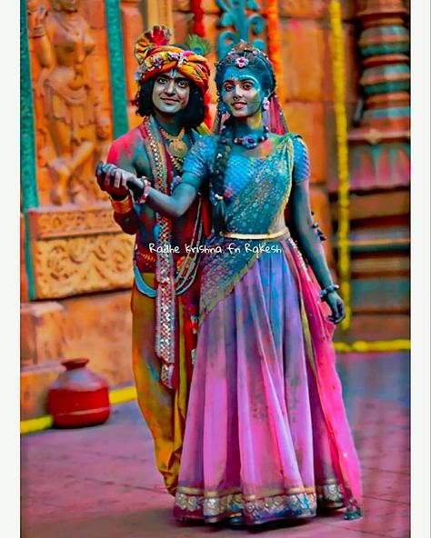 4,122 Likes, 17 Comments - Radhe💟Krishna fn-Rakesh (@radhe_krishn_fn) on Instagram: “❤️ . Follow @radhe_krishn_fn . . #Radhekrishna | Mon - Fri, 9pm Star bharat @beatking_sumedh…” Holi Wishes Images, Happy Holi Images, Radha Beauty, Radha Krishna Holi, Holi Photo, Holi Images, Paper Quilling For Beginners, Radha Painting, Beautiful Night Images