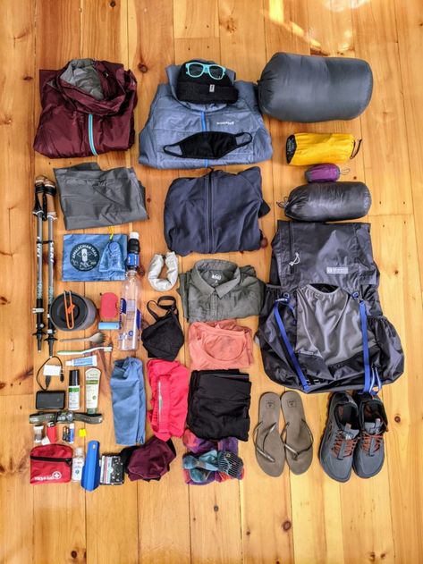 2021 NOBO AT Thru-Hiker's Gear List - The Trek Hiking Pack List, Backpacking Clothes, Packing Backpack, Camping Trip Essentials, Hiking Packing, Backpacking Outfits, Hiking Packing List, Pack Like A Pro, Camping Shoes