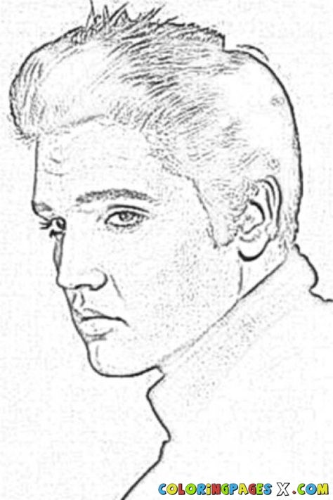 Elvis Presley Coloring Pages to Color Coloring Pages Ideas, Elvis Art, Painted Pictures, Pages Ideas, Landscape Pencil Drawings, Face Stencils, Caricature Art, Elvis Presley Images, Pencil Drawings For Beginners