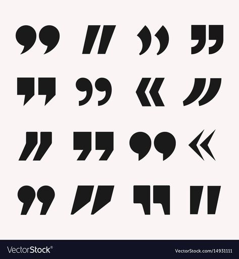 Quotes Icon, Quote Symbol, Quotes Icons, Quote Mark, Icon Set Design, Free Vector Backgrounds, Vector Quotes, Quote Template, Typography Layout