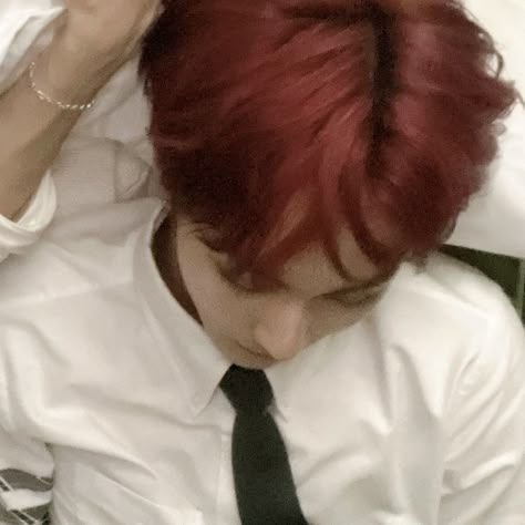 Enhypen Icon, Red Hair, Cherry, Red, Hair, White, Black