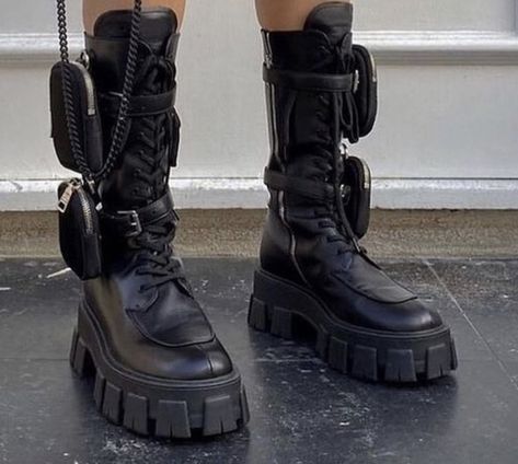 Prada Boots, Boots Womens, Streetwear Women, Winter Boot, Me Too Shoes, Combat Boots, Womens Boots, Prada, Loafers