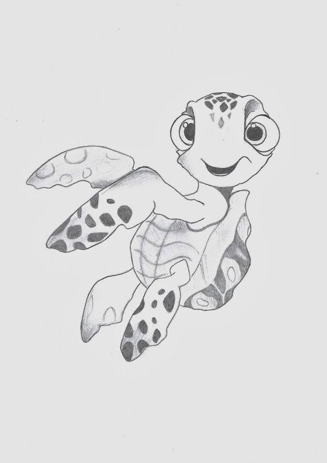 Disney Character Drawings, Disney Drawings Sketches, Turtle Drawing, Disney Paintings, Animal Drawings Sketches, Wallpaper Disney, Disney Art Drawings, Disney Sketches, Character Sketches