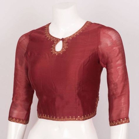 Top Blouse Designs Latest, Crop Top Blouse Designs Latest, Blouse Designs Latest Boat Neck, Crop Top Blouse Designs, Top Blouse Designs, Chiffon Blouses Designs, Pearl Blouse, Blouse Designs High Neck, Cotton Saree Blouse Designs