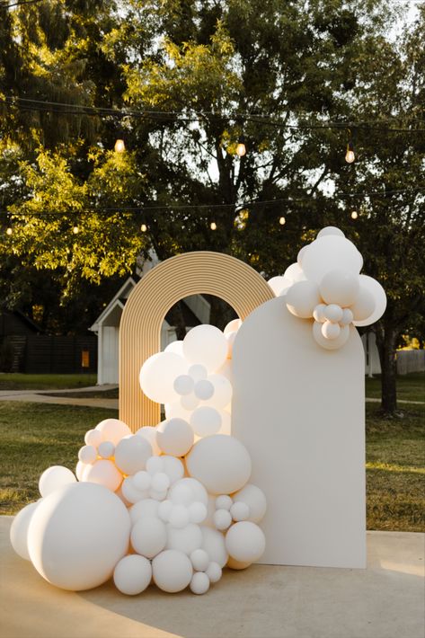 Neutral Wedding Arch, Installation Wedding, Neutral Wedding Decor, Light Wedding Photography, Faith Photography, Vintage Marquee Sign, Minimalist Wedding Decor, Wedding Backdrops, Dallas Wedding Venues