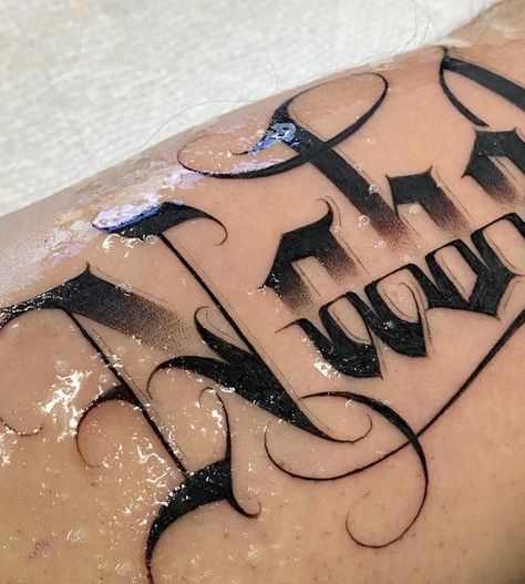 Leterings Tattoo, Chicano Lettering Tattoo, Lettering Tattoo Design, Chicano Tattoos Lettering, Cursive Letters Fancy, Christus Tattoo, Gotik Tattoo, Scripture Tattoos, Filigree Tattoo