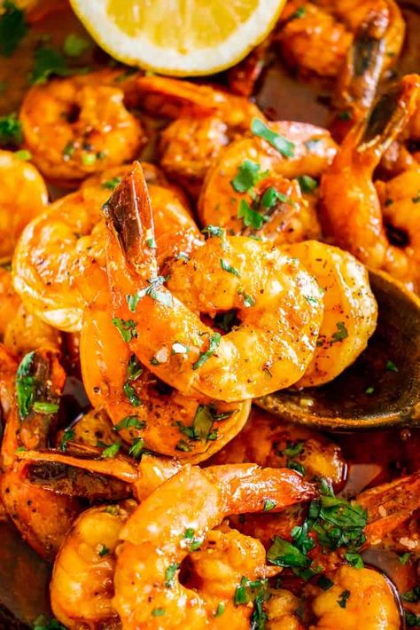 Our New Orleans shrimp recipe has a kick of spice done in 20 minutes or less! Jumbo shrimp is sauteed in garlic, butter, and hot sauce. Shrimp New Orleans Recipe, New Orleans Shrimp, Jumbo Shrimp Recipes, Spiced Shrimp, Jumbo Shrimp, Large Shrimp, Spicy Shrimp, Creole Seasoning, Shrimp Recipe