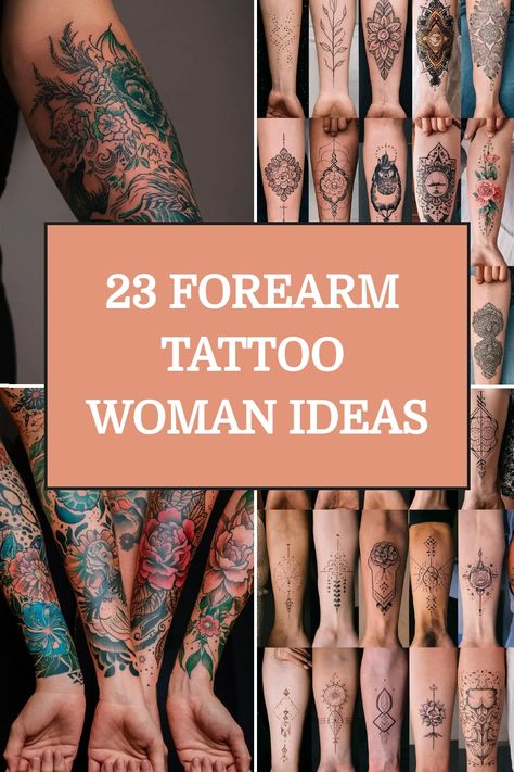 23 Forearm Tattoo Woman Ideas Lower Arm Mandala Tattoos For Women, Inner Arm Tattoos For Women Sleeve, Woman Forearm Tattoo Ideas, Tropical Arm Tattoos For Women, Floral Arm Tattoos For Women Forearm, Half Sleeve Tattoos For Women Upper Arm Water Color, Amazing Tattoos For Women Unique, Flower Outer Forearm Tattoo, Long Forearm Tattoo Women