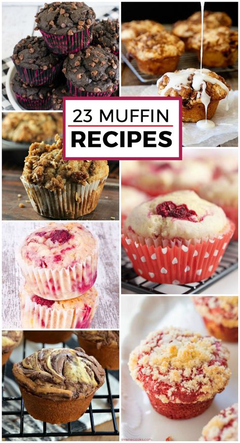 23 Crazy Cool Muffin Recipes Creative Muffin Ideas, Unique Muffin Recipes, Raspberry Cream Cheese Muffins, Delicious Muffin Recipes, Muffin Flavors, Work Recipes, Cinnamon Roll Muffins, French Toast Muffins, Coconut Muffins