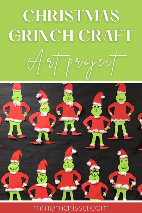 Grinch Day At School Activities 3rd Grade, Grinch Arts And Crafts For Kids, Grinch Stem Activities For Kids, Grinch Art Projects, Christmas Crafts For Kids To Make Diy, Grinch Art Projects For Kids, Holiday Art For Kids, Holiday Art Projects For Kids, Grinch Crafts For Kids