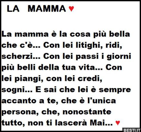 La mamma | BESTI.it - immagini divertenti, foto, barzellette, video Family Rules, I Love My Son, For You Song, Bff Quotes, Happy B Day, Good Morning Good Night, Zodiac Quotes, Love Words, Good Thoughts