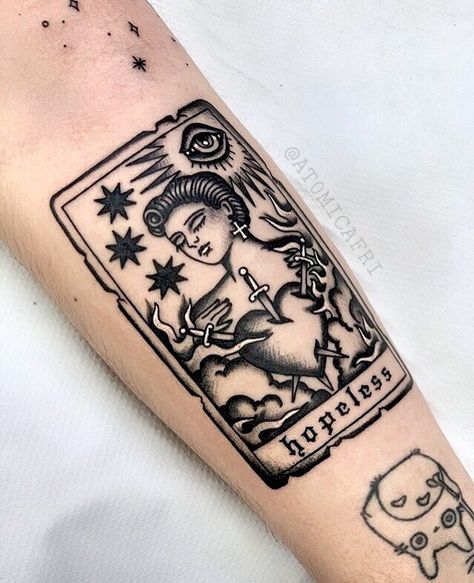 Terror Card Tattoo, Clementine Tattoo, Horror Drawings, Tarot Card Tattoo, Tarot Tattoo, Inspo Tattoo, Special Tattoos, Tattoos Inspiration, Card Tattoo