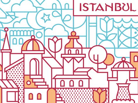 Istanbul, Turkey by Ilker Türe on Dribbble Turkish Art Pattern, Turkey Pattern, Graphic Branding, Turkish Pattern, Doodle Tattoo, Turkish Design, Turkey Design, Turkish Art, Graphics Inspiration