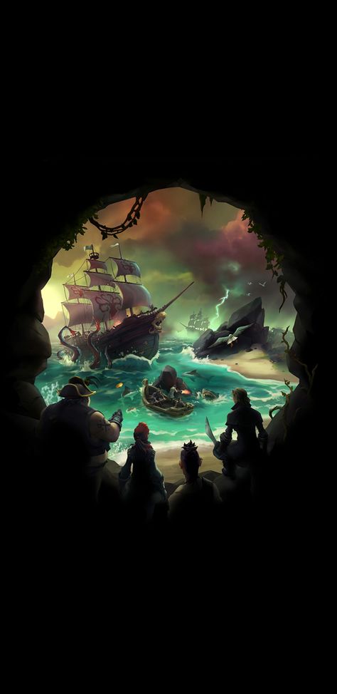 Sea Of Thieves Wallpaper, Die Simpsons, Plan Image, Sea Of Thieves, Pirate Life, Wallpaper Phone, Samsung Wallpaper, Phone Photography, Pirates Of The Caribbean