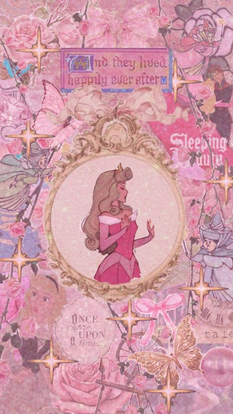 Sleeping beauty 🌸🦢🎀 #vintage #disney #sleepingbeauty #elegant #fyp Princess Aurora Aesthetic, Aurora Aesthetic, Disney Stained Glass, Princess Artwork, Pink Disney, Princess Stuff, Disney Princess Artwork, Disney Collage, Princesses Disney